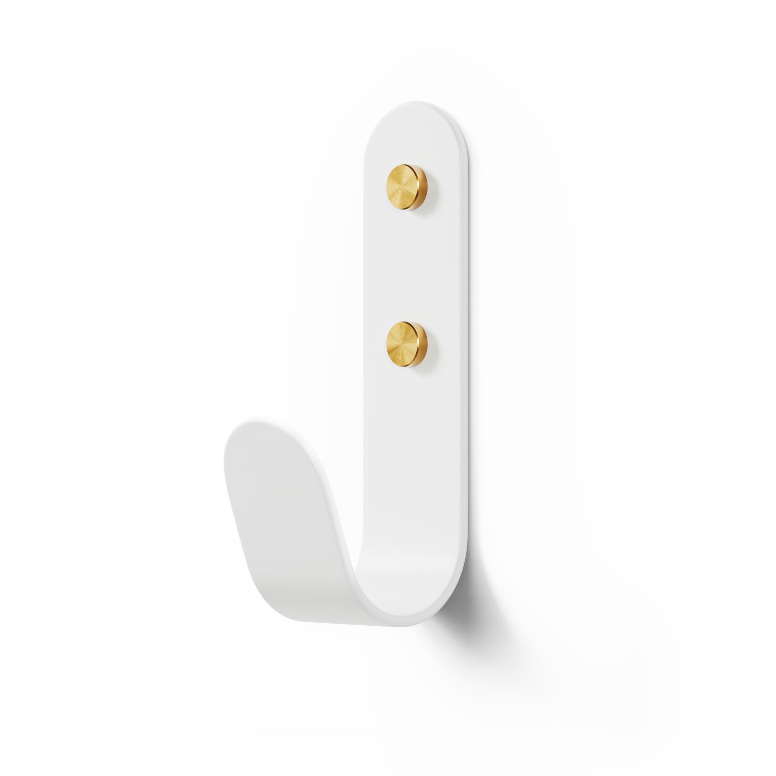 J Wall Hooks-White / Brass--The Hairpin Leg Co.