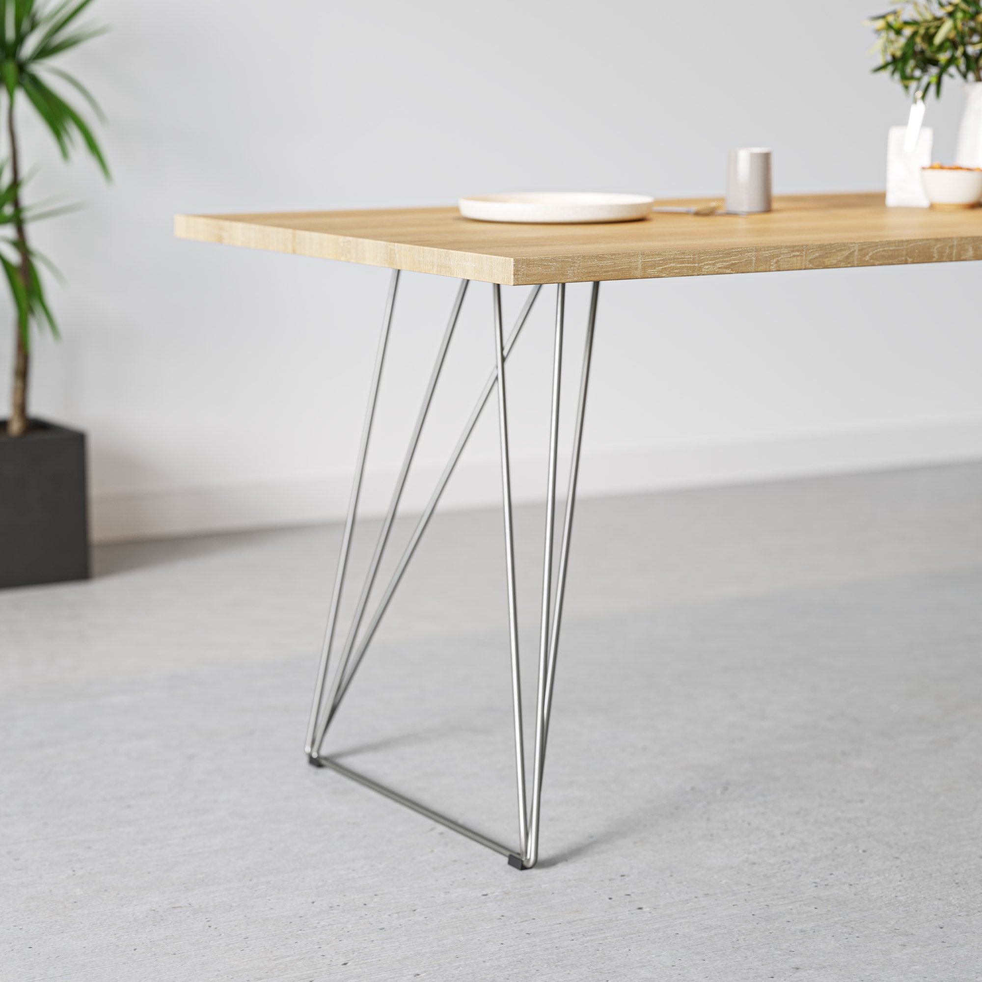 Metal pin deals legs for table