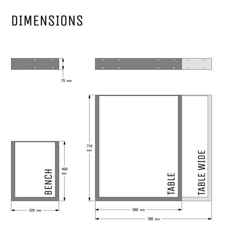 Square Table Legs | Handcrafted | FREE Next Day Delivery