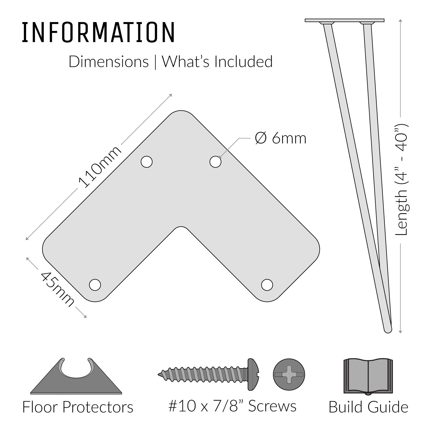 Hairpin legs online chrome