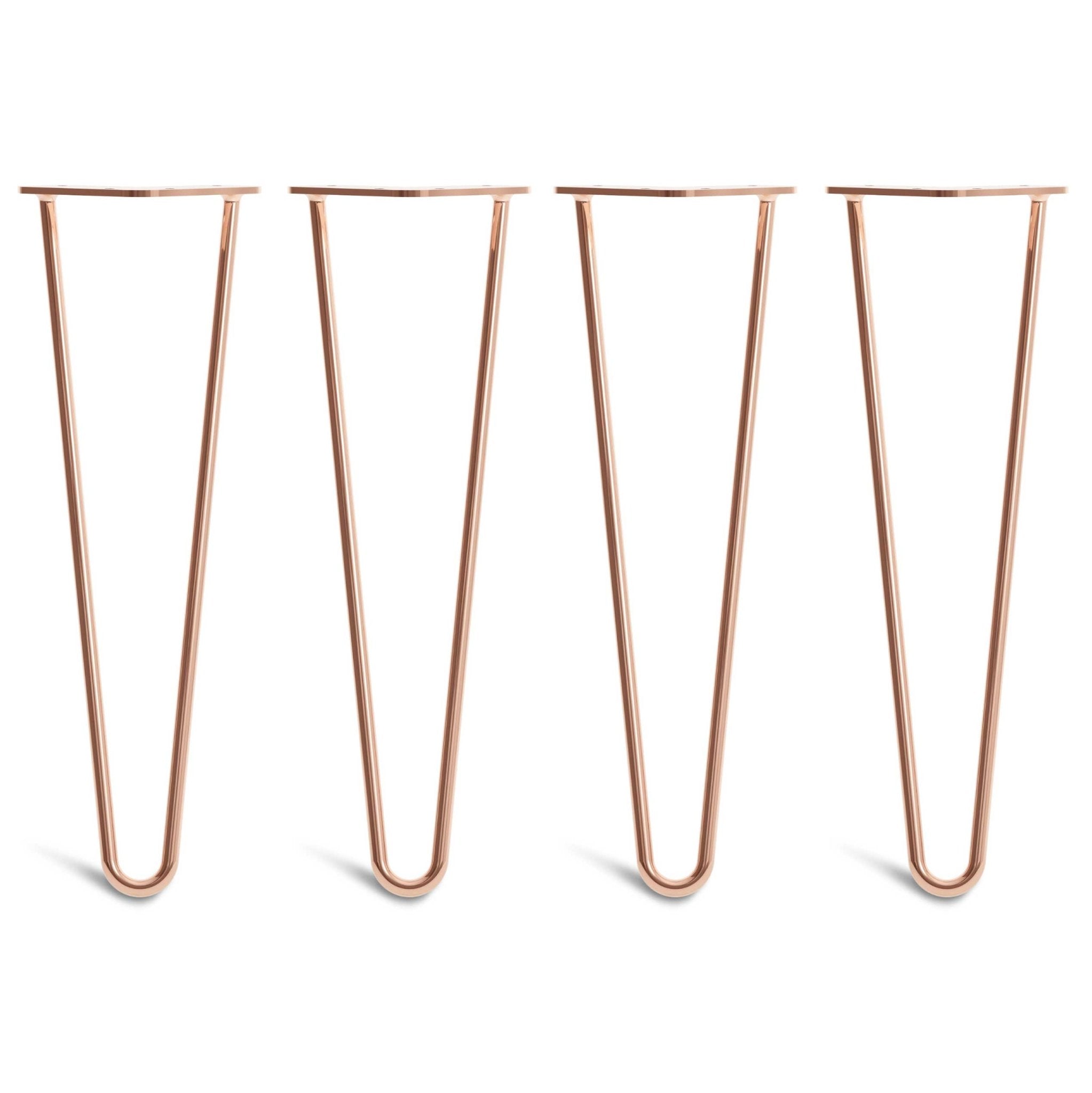 Copper Hairpin Legs-16" / 40cm - Bench-2 Rod-The Hairpin Leg Co.